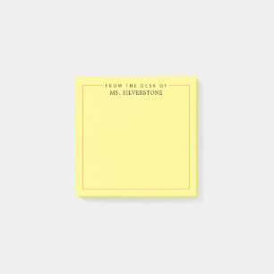 Personalised Teacher From The Desk Of Post-it Notes