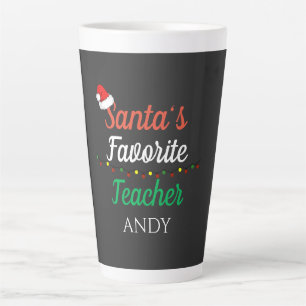 Personalised Teacher Funny Christmas Quote Latte Mug