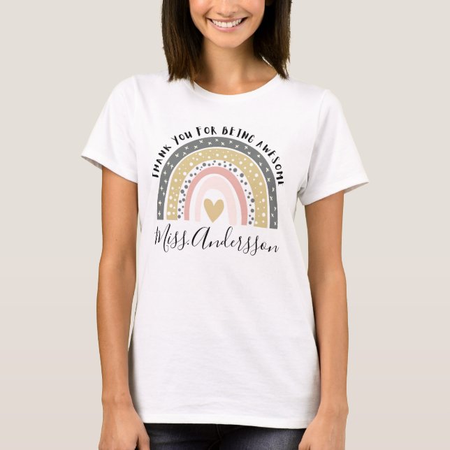 Personalised Teacher, Gift Custom Teacher Gift T-Shirt (Front)