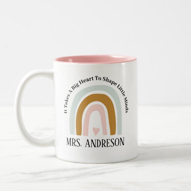 Personalised Teacher Gift, Custom Teacher Gifts,   Two-Tone Coffee Mug (Left)