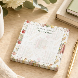 Personalised Teacher Gift Floral From the Desk of Post-it Notes