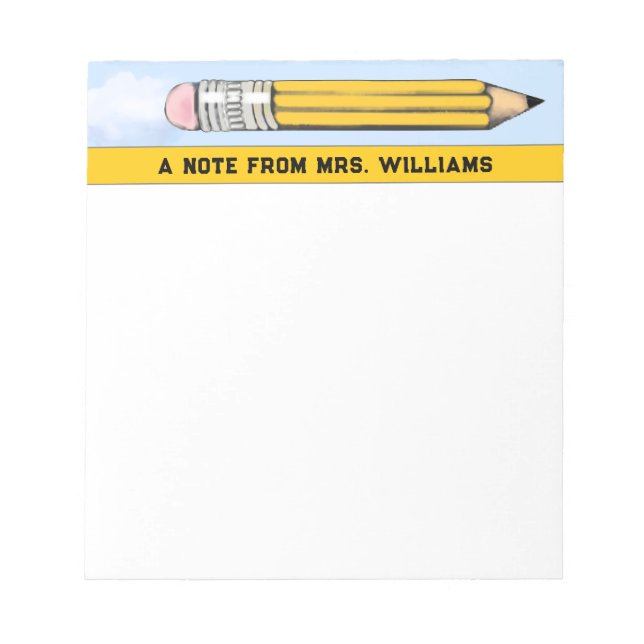 Personalised Teacher Gift Notepad (Front)