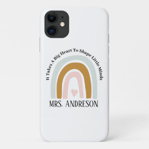 Personalised Teacher Gift, Rainbow Custom Name iPhone 11 Case