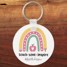 Personalised Teacher Gift Teach Love Inspire