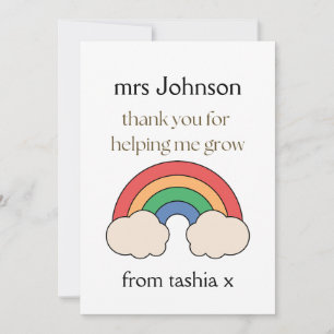 Personalised Teacher Gift, Teacher Gift, Bee Frien Thank You Card