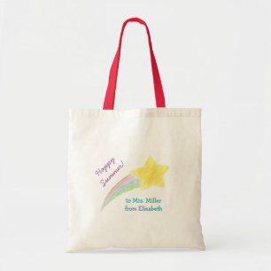 Personalised teacher gift tote bag