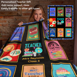 Personalised Teacher Gifts Appreciation Thank You Sherpa Blanket