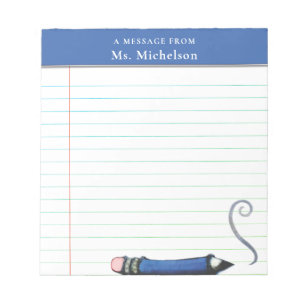 Personalised Teacher Gifts Notepad