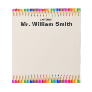 Personalised Teacher Grad Job Gift Back to School Notepad