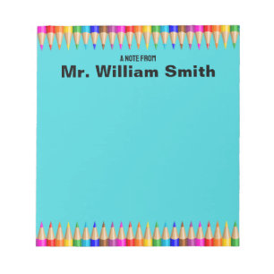 Personalised Teacher Graduation Gift Back 2 School Notepad