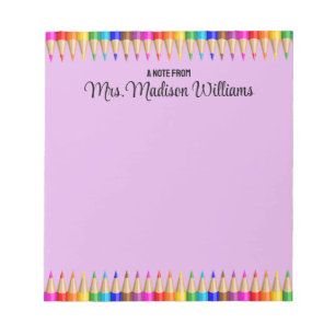 Personalised Teacher Graduation Gift Back 2 School Notepad