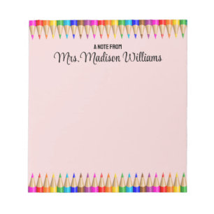 Personalised Teacher Graduation Gift Back 2 School Notepad