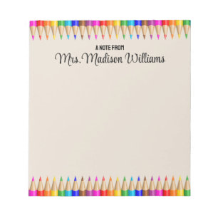 Personalised Teacher Graduation Gift Back 2 School Notepad