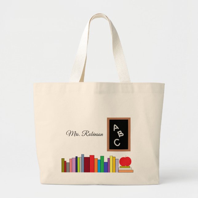 Personalised Teacher Jumbo Tote Bag (Front)