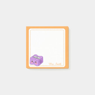 Personalised Teacher Kawaii Sharpener Sticky Post-it Notes