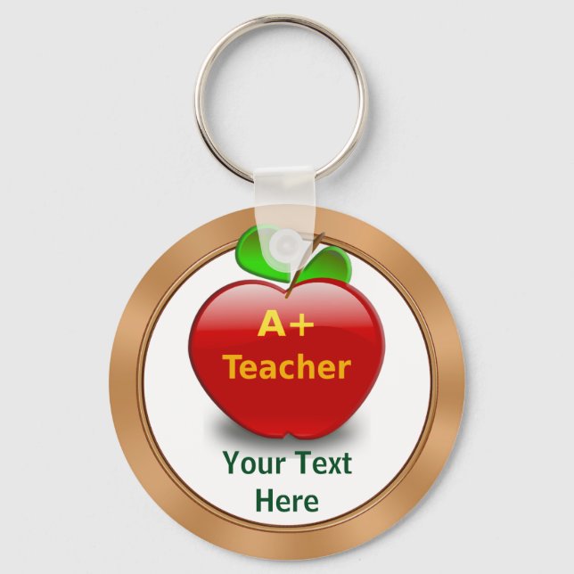 Personalised Teacher Keychains No Minimum or BULK (Front)