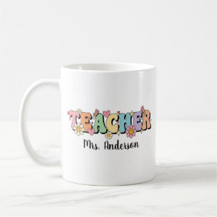 Personalised Teacher Mug, Custom Teacher Appreciat Coffee Mug