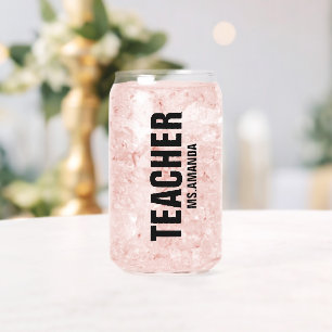 Personalised Teacher Name Can Glass