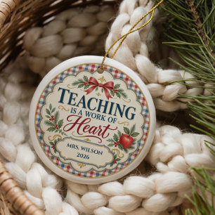 Personalised Teacher Name Christmas Ornament