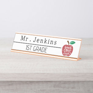 Personalised Teacher Name Classroom Back To School Desk Name Plate