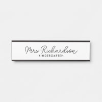 Personalised Teacher Name Grade Simple Modern