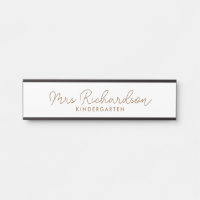 Personalised Teacher Name Grade Simple Modern
