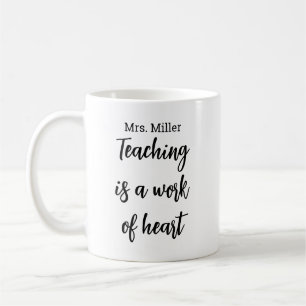 Personalised Teacher Name Mug, Custom Teacher Appr Coffee Mug
