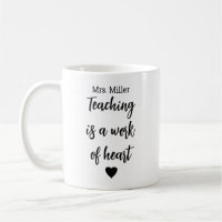 Personalised Teacher Name Mug, Custom Teacher Appr