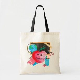 Personalised Teacher Name School Custom Tote Bag