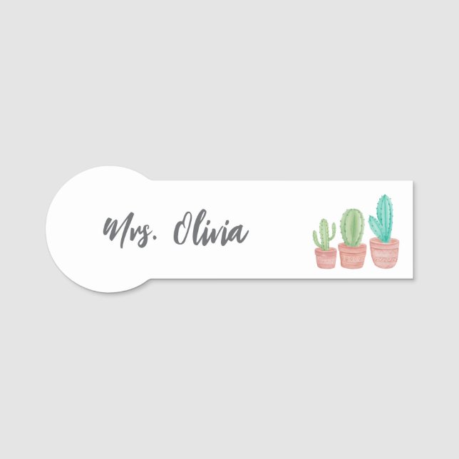 Personalised Teacher Name Tag (Front)