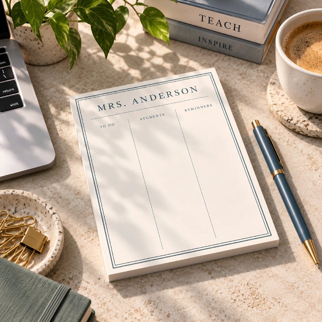 Personalised Teacher Name To Do List Notepad (Creator Uploaded)