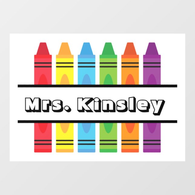 Personalised Teacher Name Window Cling (Sheet)