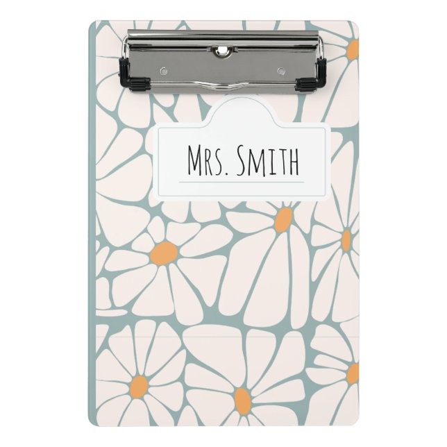 Personalised Teacher Notebook – Custom Name Teache Mini Clipboard (Front)