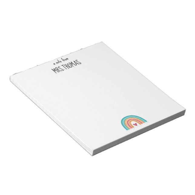 Personalised Teacher Notepad (Angled)