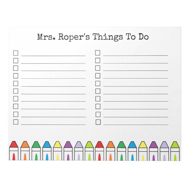 Personalised Teacher Notepad (Front)
