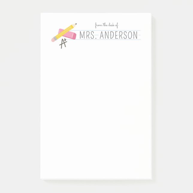 Personalised Teacher Notepad Appreciation Gift (Front)