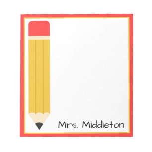 Personalised Teacher Pencil Notepad