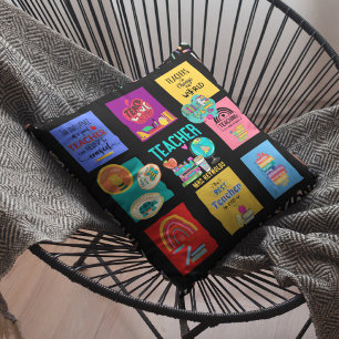 Personalised Teacher Quotes Gift Female Thank You Cushion