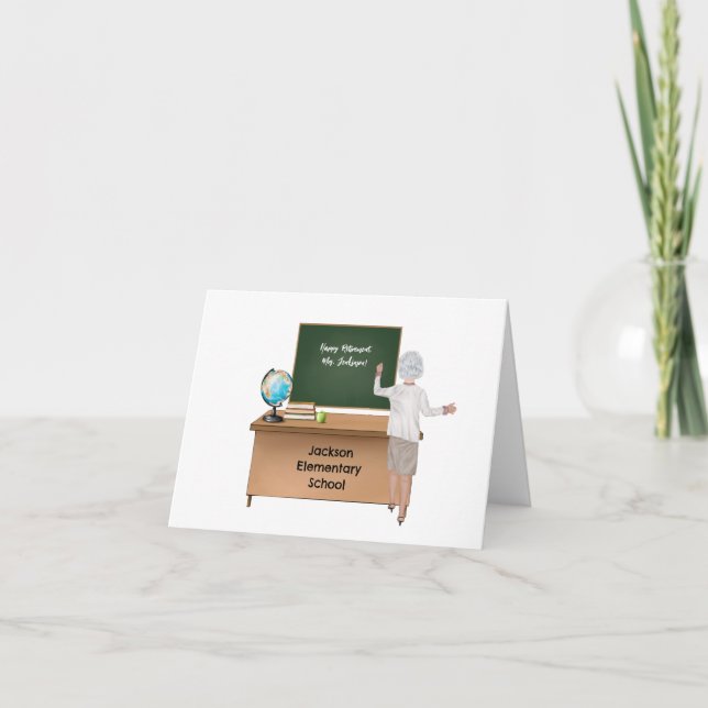 Personalised Teacher Retirement Card (Front)
