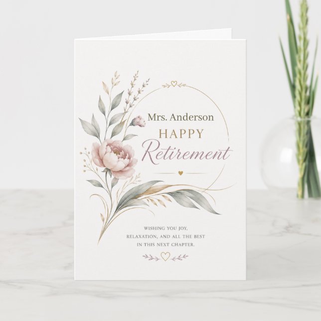 Personalised Teacher Retirement Legacy Of Learning Card (Front)