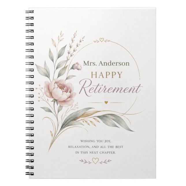 Personalised Teacher Retirement Legacy Of Learning Notebook (Front)