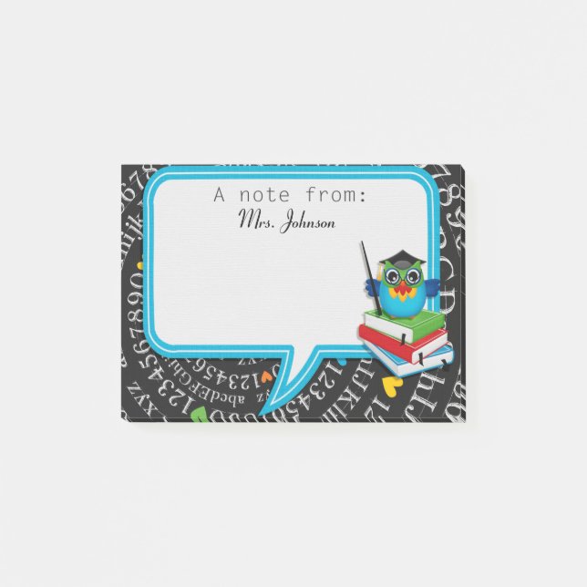 Personalised Teacher School Post It pad Post-it Notes (Front)