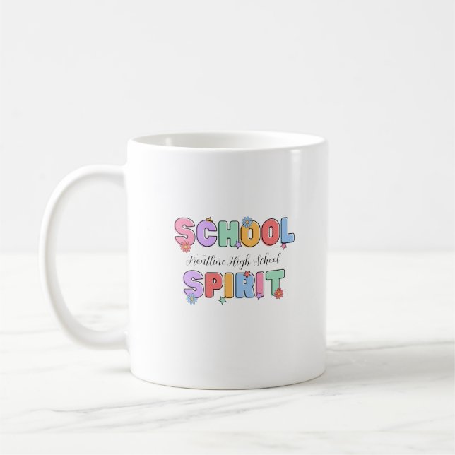Personalised Teacher School Spirit Classroom Coffee Mug (Left)