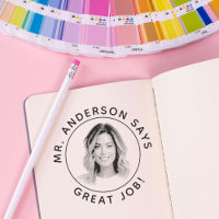 Personalised Teacher Stamp With Custom Photo Stamp