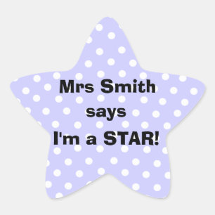 Personalised Teacher stickers -  I'm a star