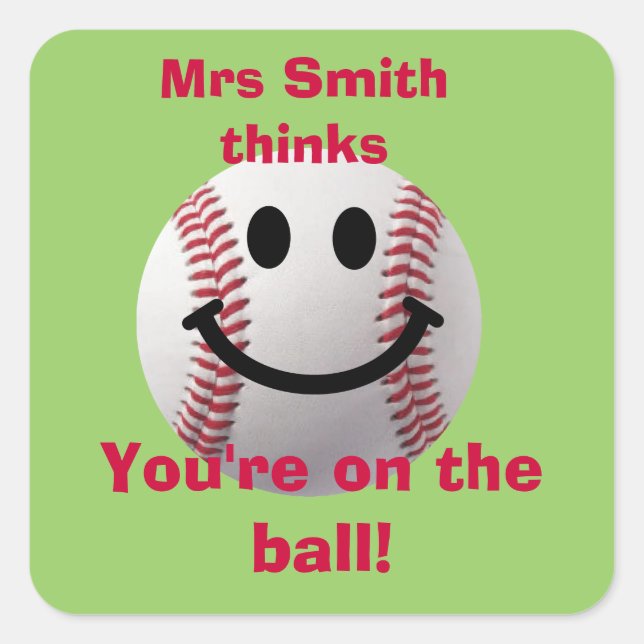 Personalised Teacher stickers -  on the ball (Front)