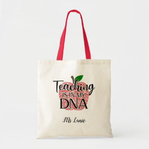 Personalised Teacher (Teaching is in my DNA) Tote Bag