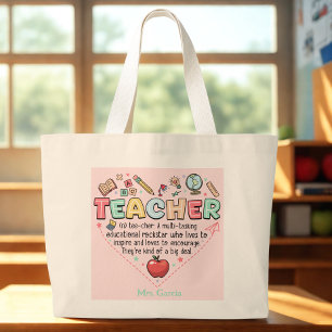 Personalised Teacher Tote Bag