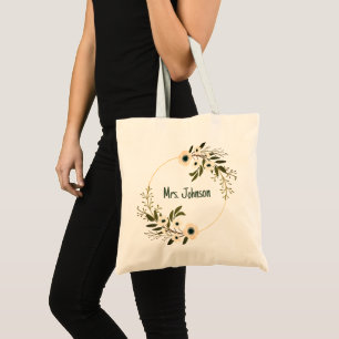 Personalised teacher tote bag