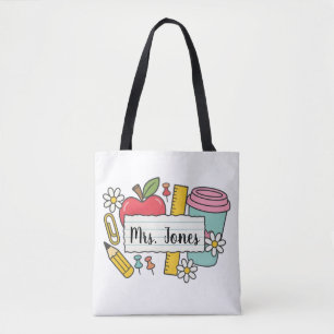 Personalised teacher Tote bag, Custom Teacher  Bag